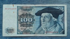 100 Mark 1977 Germania RFG, marci germane, seria NG8080440 foto