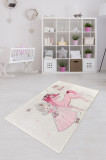 Cumpara ieftin Covor de Copii Little Princess, Roz - Alb, 100x160 cm