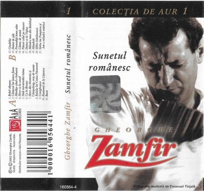 Casetă audio Gheorghe Zamfir &amp;lrm;&amp;ndash; Sunetul Rom&amp;acirc;nesc, originală foto