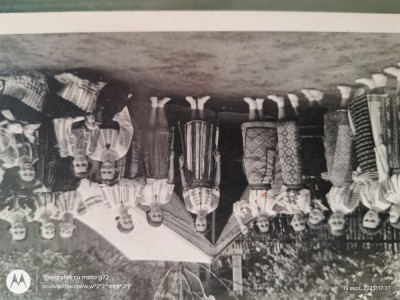 FOTOGRAFIE PORT POPULAR ROMANESC , Straie de colectie , anii 1930-1940 ,carte postala deosebita , interesanta , foto