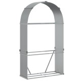 Cumpara ieftin Suport de busteni, gri deschis, 120x45x210 cm, otel galvanizat