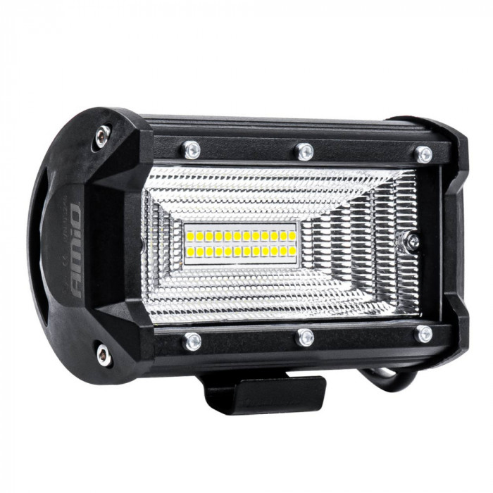 Proiector LED pentru Off-Road, ATV, SSV, putere 72W, culoare 6500K, tensiune 9-36V, dimensiuni 135 x 75 x 55 mm