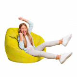 Fotoliu Puf Bean Bag tip Para L abstract galben, Updeco