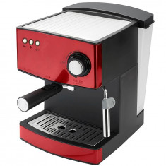 Espressor de Cafea si Capucinno Adler, Functie Spumare Lapte, Putere 850W, Rezervor Apa 1.6L Detasabil, Presiune 15 bar, Rosu foto