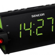 Radio cu ceas Sencor SRC 330 GN (Negru/Verde)