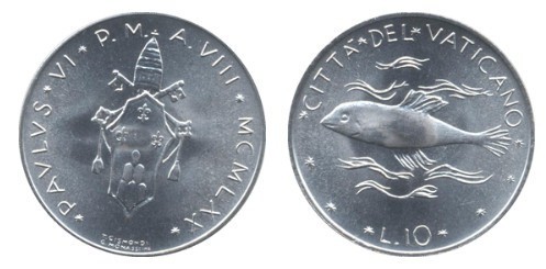 Vatican 1970 - 10 lire UNC