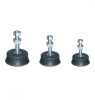 Set 4x picioare amortizor vibratii HVAC, O48 mm x 19 mm, max. 45 kg, cauciuc natural vulcanizat