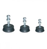 Set 4x picioare amortizor vibratii HVAC, O48 mm x 19 mm, max. 45 kg, cauciuc natural vulcanizat