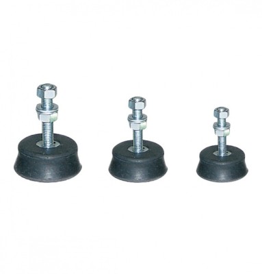 Set 4x picioare amortizor vibratii HVAC, O48 mm x 19 mm, max. 45 kg, cauciuc natural vulcanizat foto