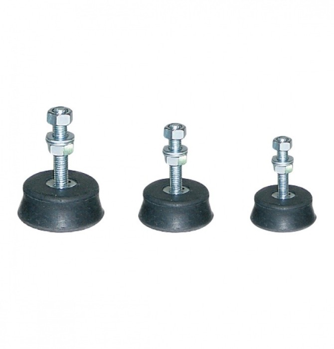 Set 4x picioare amortizor vibratii HVAC, O48 mm x 19 mm, max. 45 kg, cauciuc natural vulcanizat