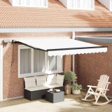vidaXL Cortina Retractabilă Manual Alb 300 x 250 cm țesătură 3330074