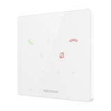 Post interior interfon IP Hikvision, 9 butoane, PoE, alarma, alb