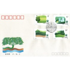 China 1990 - Ziua plantării copacilor, serie pe FDC