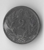 Moneda 2 rappen 1944 - Elvetia, Europa, Zinc