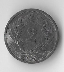 Moneda 2 rappen 1944 - Elvetia foto