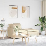 VidaXL Canapea modulară cu taburet și perne, material textil, crem
