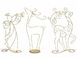 Cumpara ieftin Set 3 figurine Craciun cu led 24x6.5x37 cm