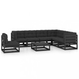 vidaXL Set mobilier grădină cu perne, 8 piese, lemn masiv de pin 3076823