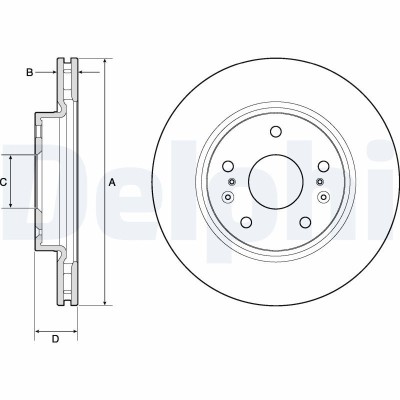 DELPHI BG4764C Disc frana foto