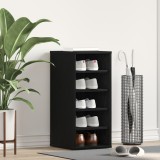 Dulap pentru pantofi vidaXL Negru Stejar 32x35x70 cm Lemn prelucrat