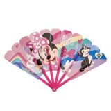 Evantai pliabil pentru copii, roz, cu model Minnie Mouse, 24 cm, CMCLASS