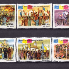 RO 1990 LP 1242 "Revolutia Populara din Romania ", serie de 8 valori , MNH