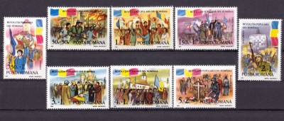 ✅ RO 1990 LP 1242 &amp;quot;Revolutia Populara din Romania &amp;quot;, serie de 8 valori , MNH foto