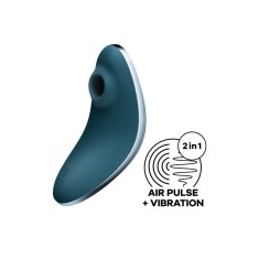 Stimulator Clitoris Vulva Lover 1 Air Pulse+Vibration USB Silicon Albastru