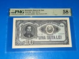 100lei din 1952 PMG58EPQ