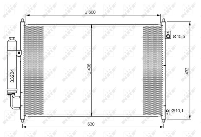 NRF 35873 EASY FIT Condensator, climatizare