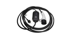 VHBW Cablu de &icirc;ncărcare pentru mașină electrică, hibridă plug-in - cablu de la tipul 2 la priză Euro, monofazat, 16 A, 3,5 kW, 7 m