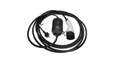 VHBW Cablu de &amp;icirc;ncărcare pentru mașină electrică, hibridă plug-in - cablu de la tipul 2 la priză Euro, monofazat, 16 A, 3,5 kW, 7 m foto