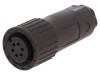 Conector circular IP67 mamă 6 pini argintat