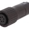 Conector circular IP67 mamă 6 pini argintat