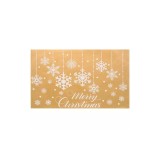 Autocolate decorative pentru Craciun, model fulg de nea, pentru ferestre, 50x33cm, alb