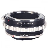 Adaptor montura K&amp;F Concept Nik(G)-EOS M de la Nikon G la Canon EOS M KF06.318