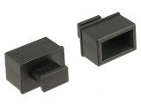 Protectie impotriva prafului pentru slot SFP cu prindere Negru set 10 buc, Delock 64021