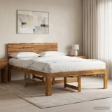 Cumpara ieftin Cadru de pat dublu cu spatar ROSTOCK natural 152 x 203 cm