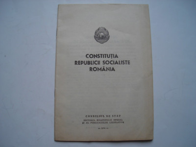 Constitutia Republicii Socialiste Romania, 1975 foto