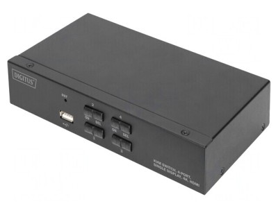 &amp;Icirc;ntrerupător KVM HDMI 1.4 USB 2.0 Negru foto