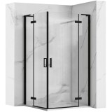 Cabina dus REA Hugo Double Black 100x100
