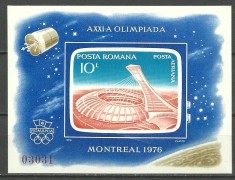 1976 - Jocurile Olimpice Montreal, colita nedantelata neuzata foto