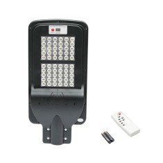 Lampa LED cu prindere pe stalp pentru iluminat stradal 6V/60W cu panou solar monocristalin si senzor de miscare BK69219 foto