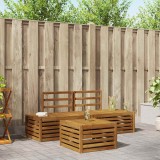vidaXL Set mobilier gradina 3 Bucati Lemn Masiv Acacia Natural Exterior Set Canapele