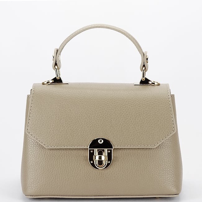 Geanta taupe din piele naturala 1736 131