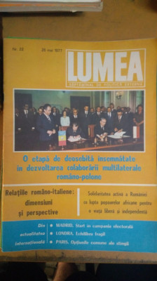 Revista Lumea Nr. 22, 26 mai 1977 - Politică Internaționlă, ONU, Economie foto