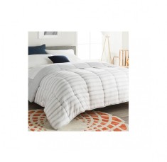 LINENSPA Patura din microfibre, 155x220 cm, dungi GRI ALB RESIGILAT foto