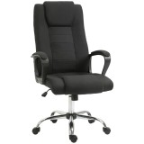 Vinsetto Scaun de Birou Ergonomic, Basculant și Captusit cu &Icirc;nălțime Reglabilă, 62x76x110-119 cm, Negru | Aosom Romania