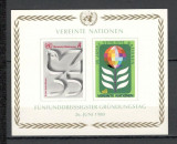 O.N.U.Viena.1980 35 ani ONU-Bl. SN.441, Nestampilat