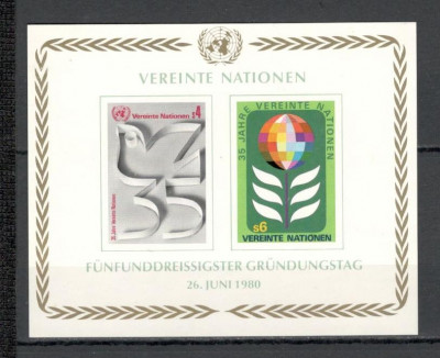 O.N.U.Viena.1980 35 ani ONU-Bl. SN.441 foto